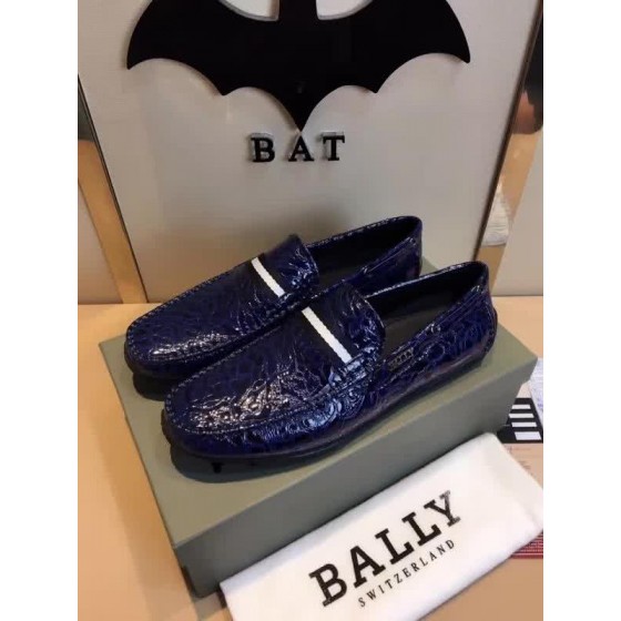 Bally Loafers Patent Leather Blue Men