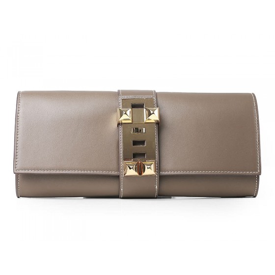 Hermes Medor Clutch Khaki