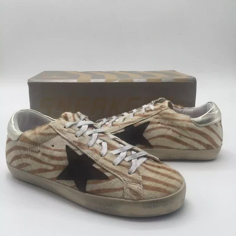 Golden Goose Sneakers Super Star IN Pelle E Stella IN Camoscio gold zebra 5