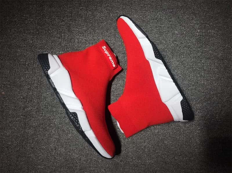 Supreme and Balenciaga Speed Sock Boots Red 5