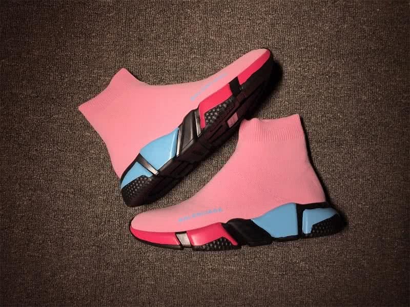 Balenciaga Speed Sock Boots Pink Blue Red 8