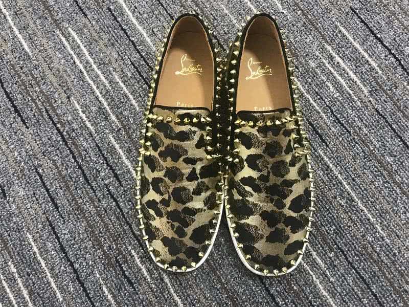 Christian Louboutin Low Top Black And Golden Leopard 2