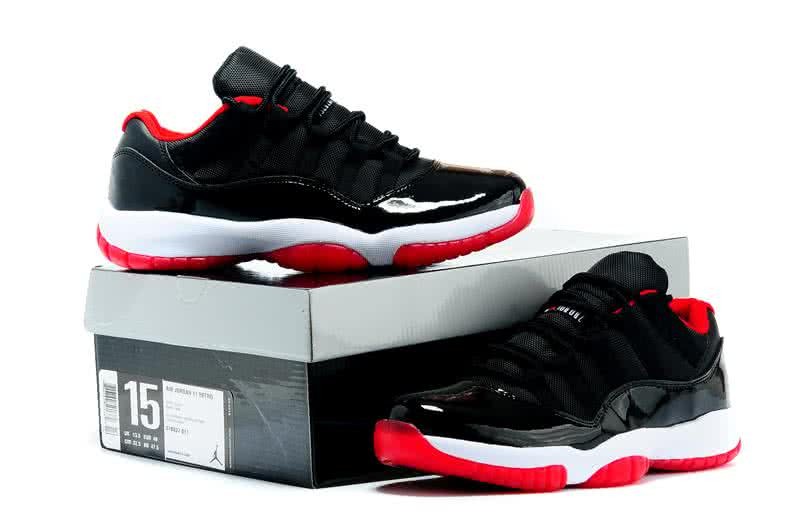 Air Jordan 11 Low Top Black Red White Super Size Men 8