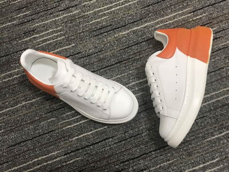 Alexander McQueen Shoes Orange upper White shoes  Men Women 5