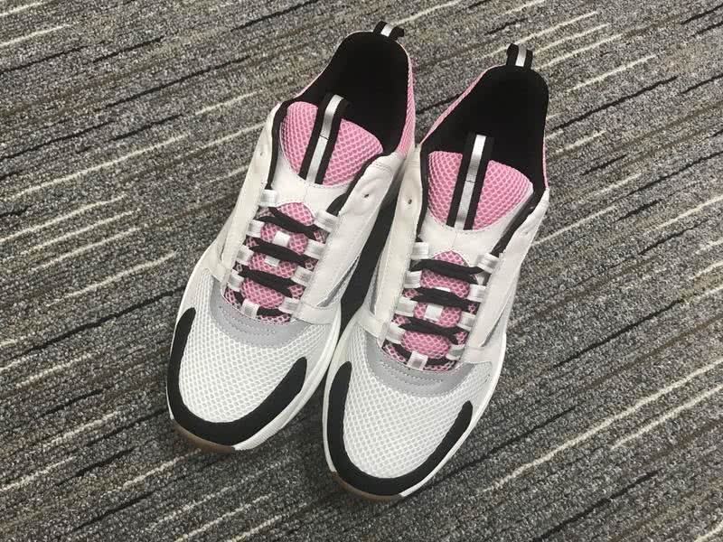 Christian Dior Sneakers 3030 White Cotton Grid Pink Tongue and Upper  Men 5