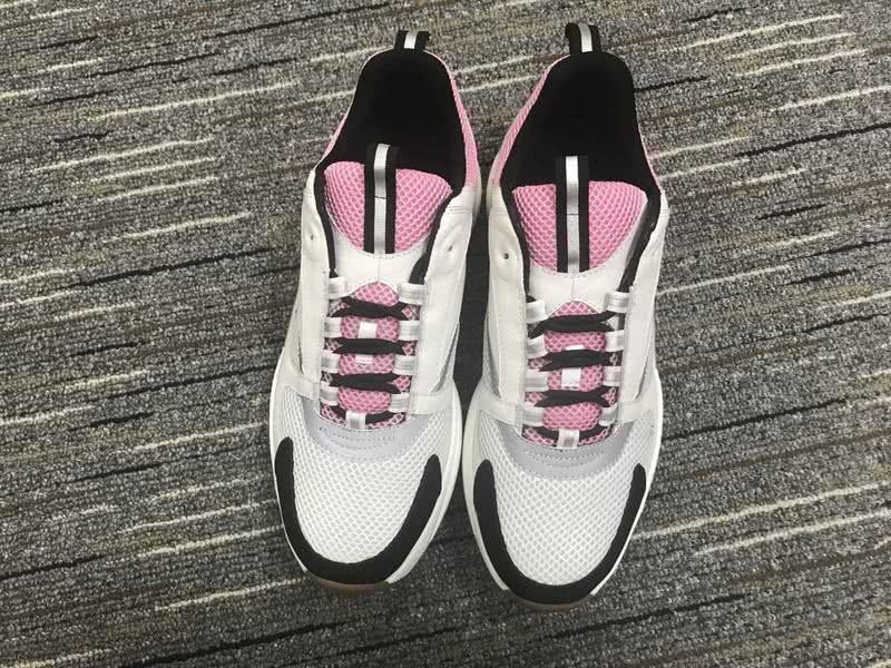 Christian Dior Sneakers 3030 White Cotton Grid Pink Tongue and Upper  Men 6