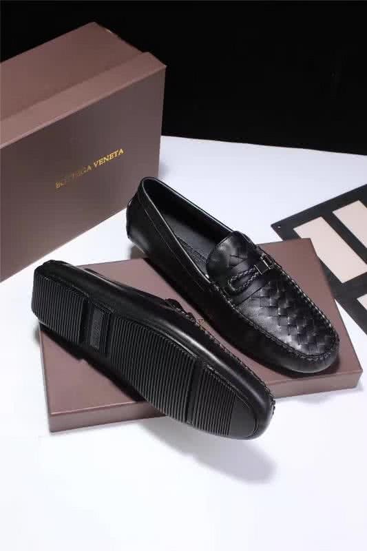 Bottega Veneta Top Quality Woven Loafers Black Men 1