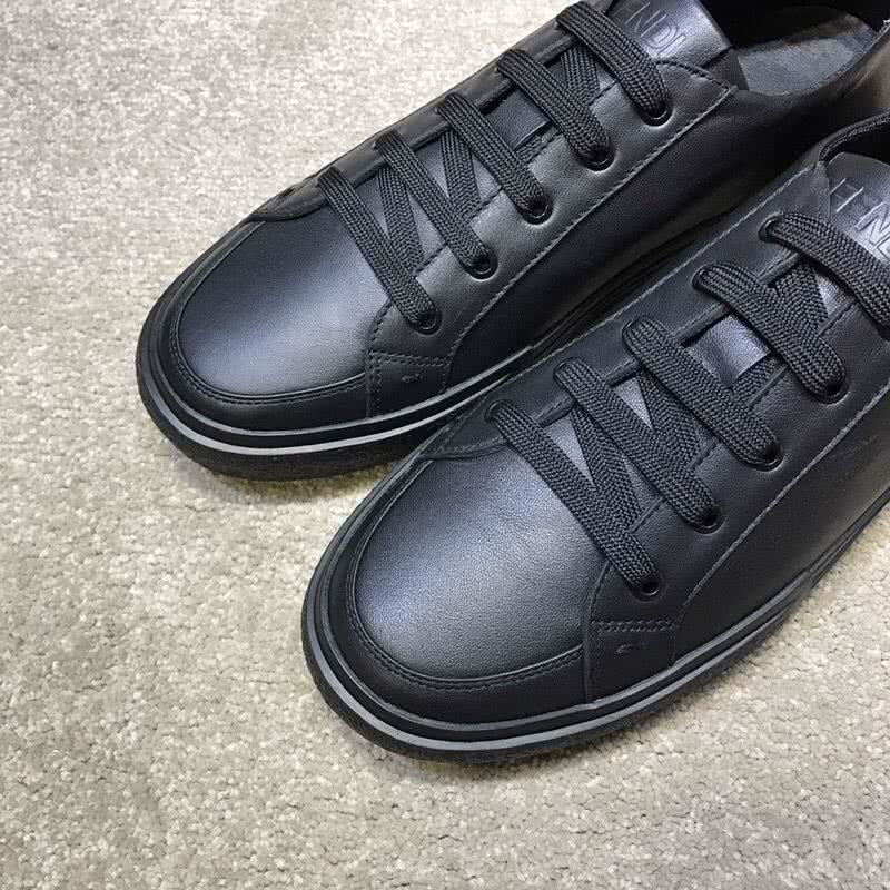Fendi Sneakers Lace-ups Black Leather Men 7