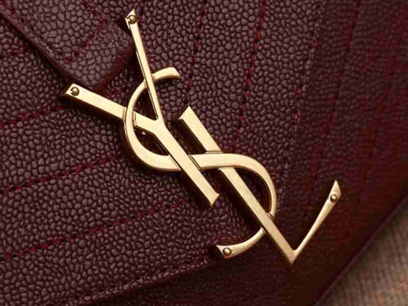 Ysl Small Monogramme Satchel Dark Magenta Grain Textured Matelasse Leather 8