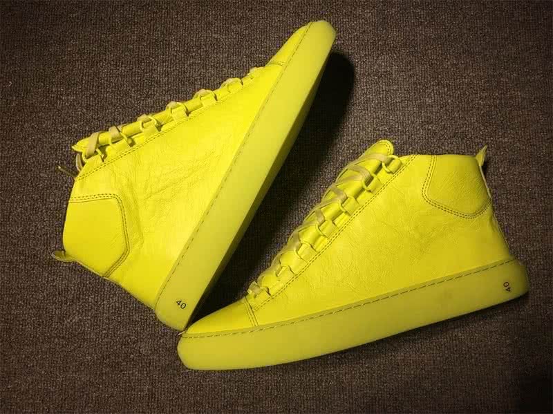 Balenciaga Classic High Top Sneakers Yellow 8
